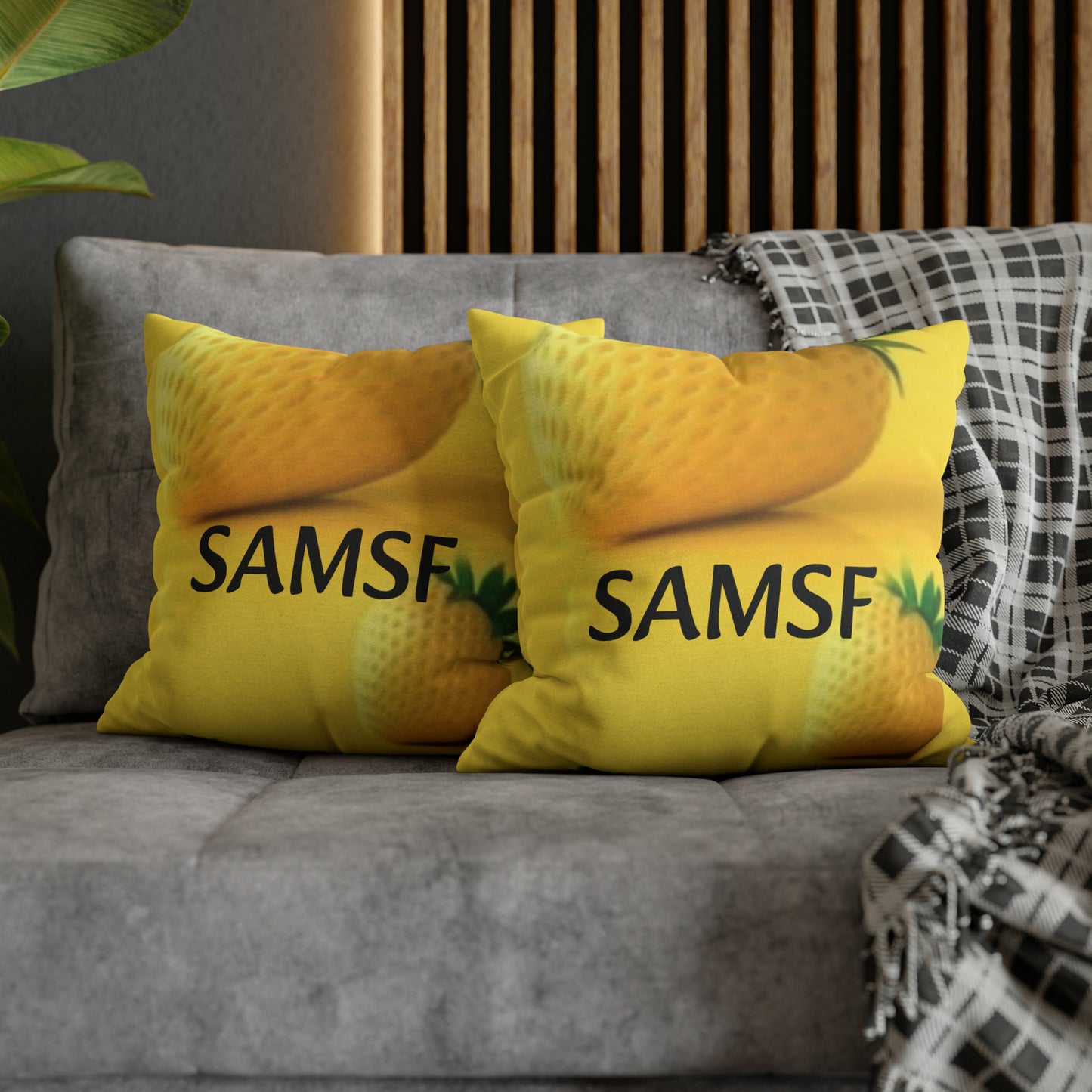 Samsf Spun Polyester Square Pillow Case