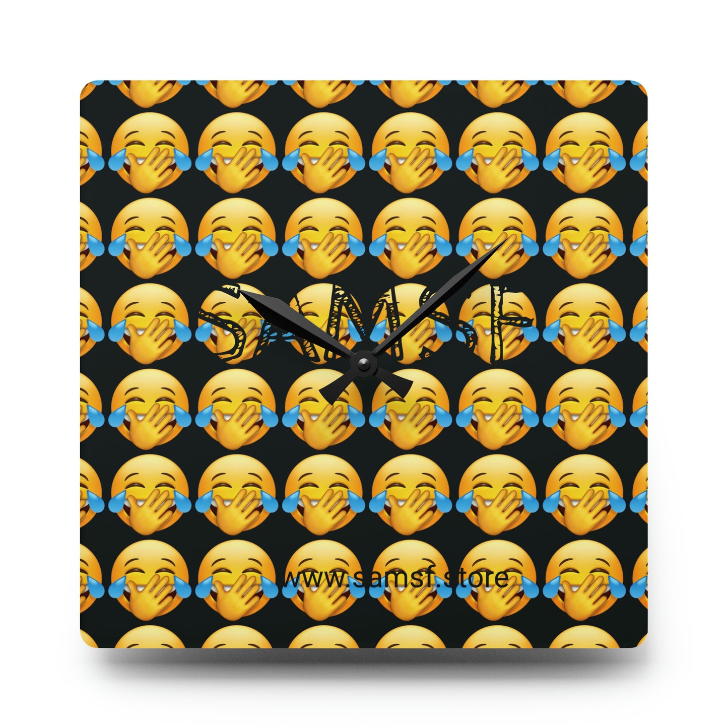 Samsf smile emoji Acrylic Wall Clock