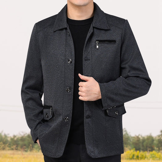 Men's Velvet Thickened Top Business Casual Jacket