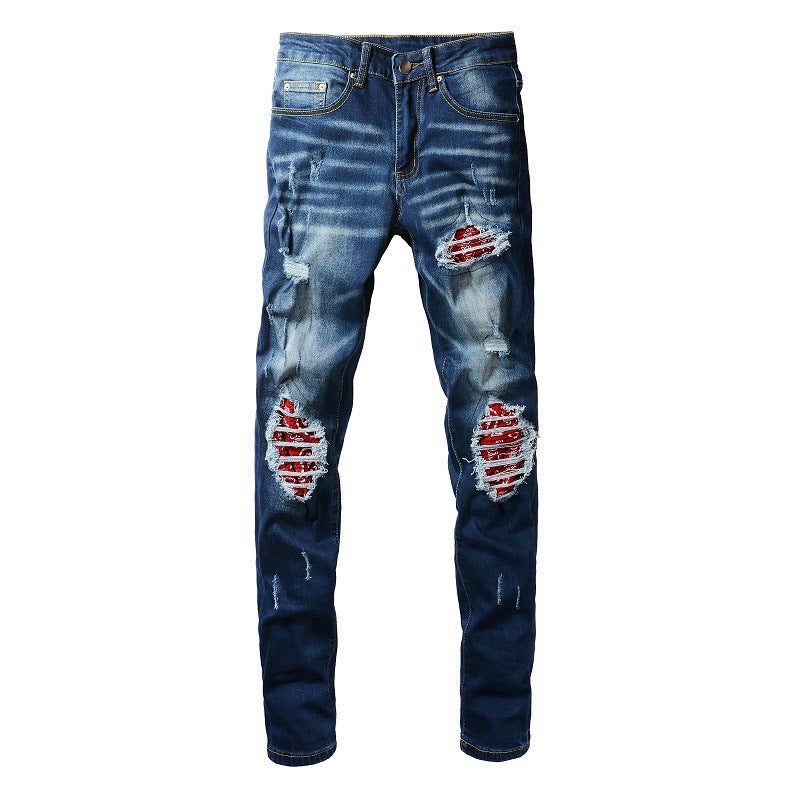 High Street Ripped Jeans Blue