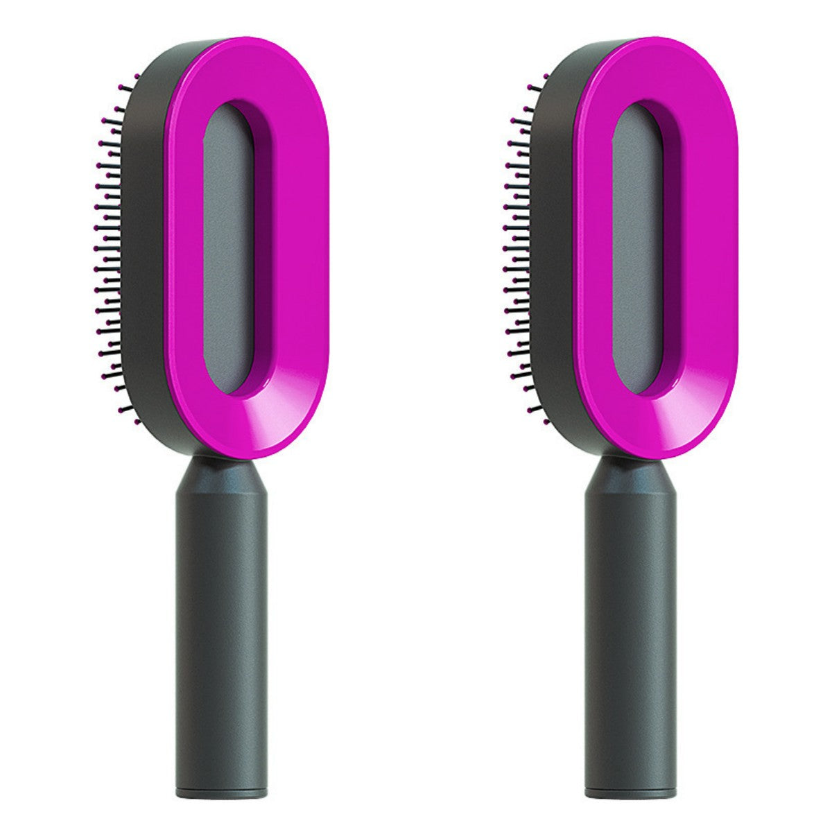 Lebo Self Cleaning Hair Brush For Women One-key Cleaning Hair Loss Airbag Massage Scalp Comb Anti-Static Hairbrush