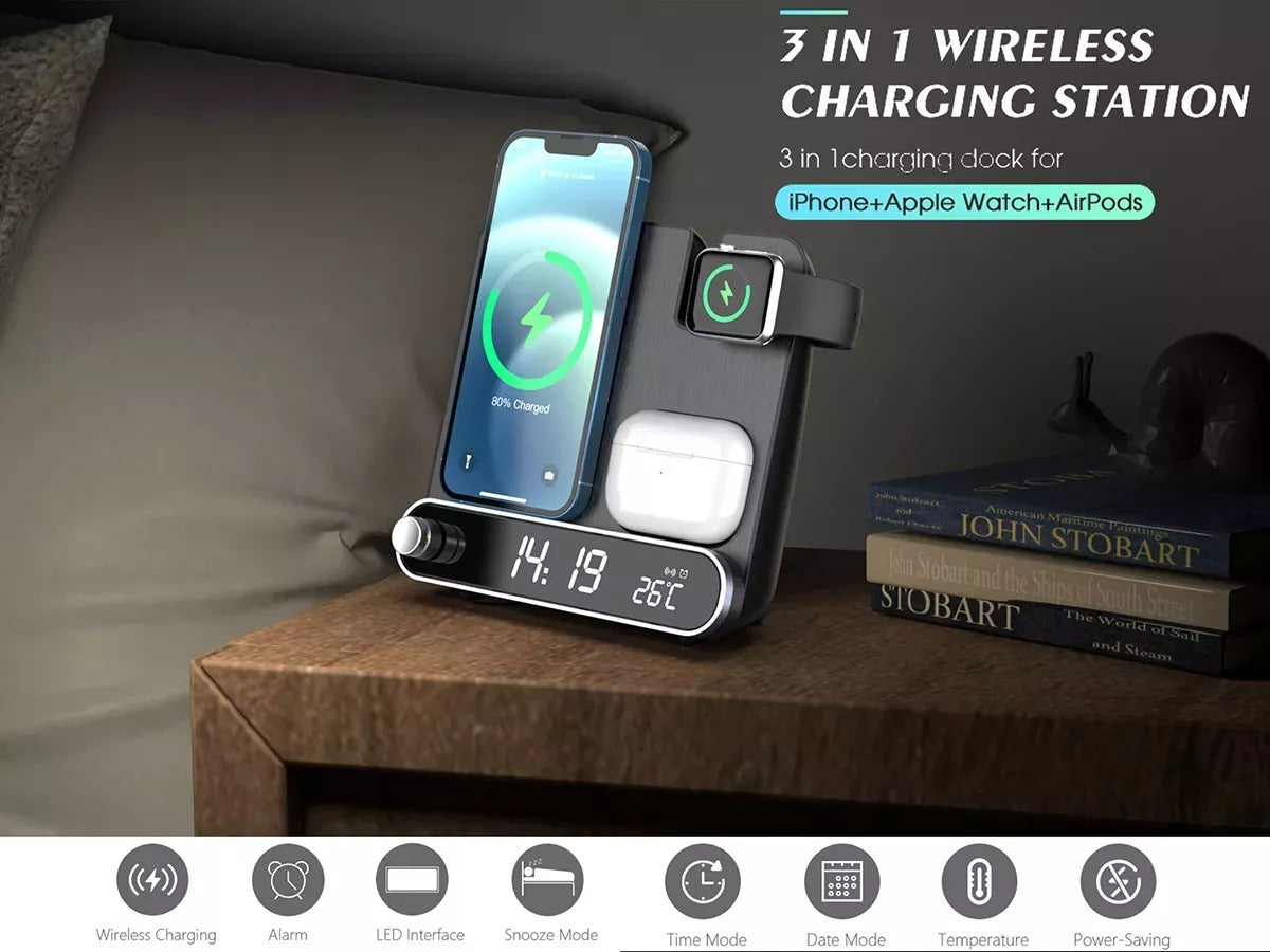 Alarm Clock Wireless Three In One Wireless Charging