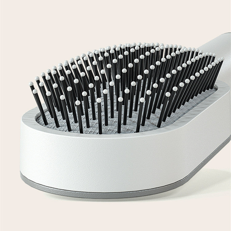 Lebo Self Cleaning Hair Brush For Women One-key Cleaning Hair Loss Airbag Massage Scalp Comb Anti-Static Hairbrush