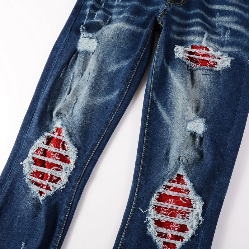 High Street Ripped Jeans Blue