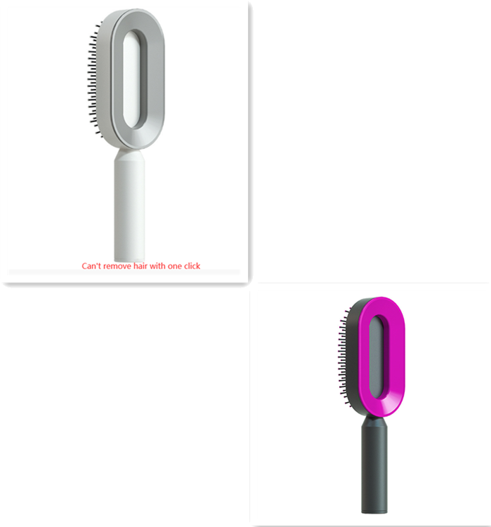 Lebo Self Cleaning Hair Brush For Women One-key Cleaning Hair Loss Airbag Massage Scalp Comb Anti-Static Hairbrush