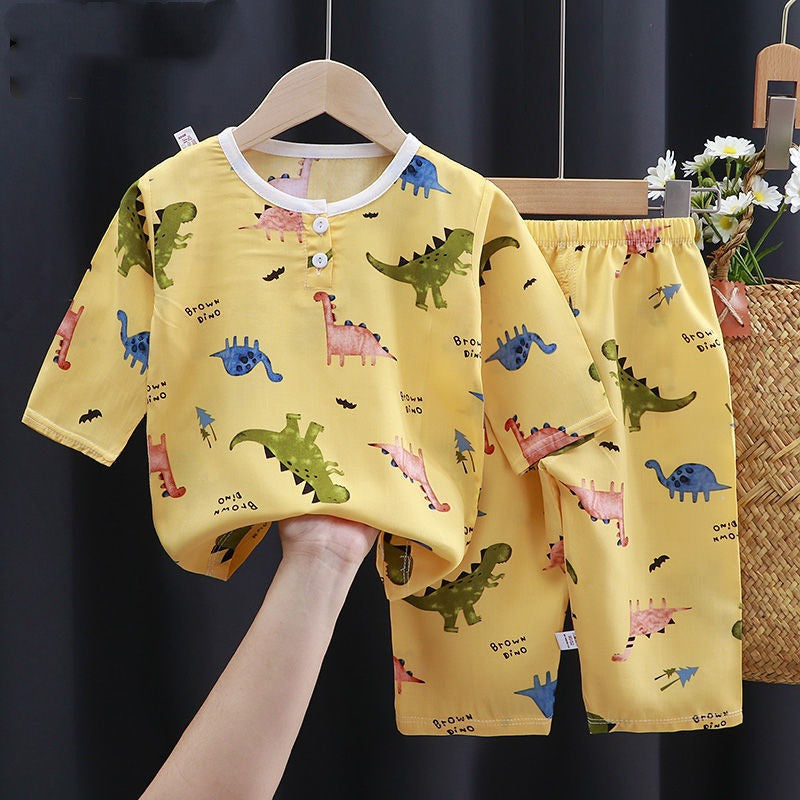 00 Summer Clothes Cotton Silk Air-conditioning Clothes Baby Clothes